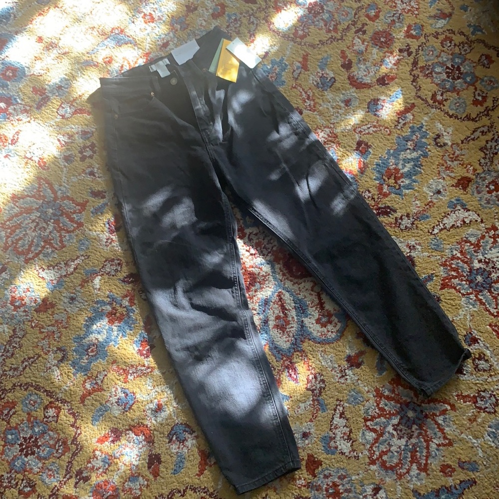 Slim charcoal high waist mom jean brand new